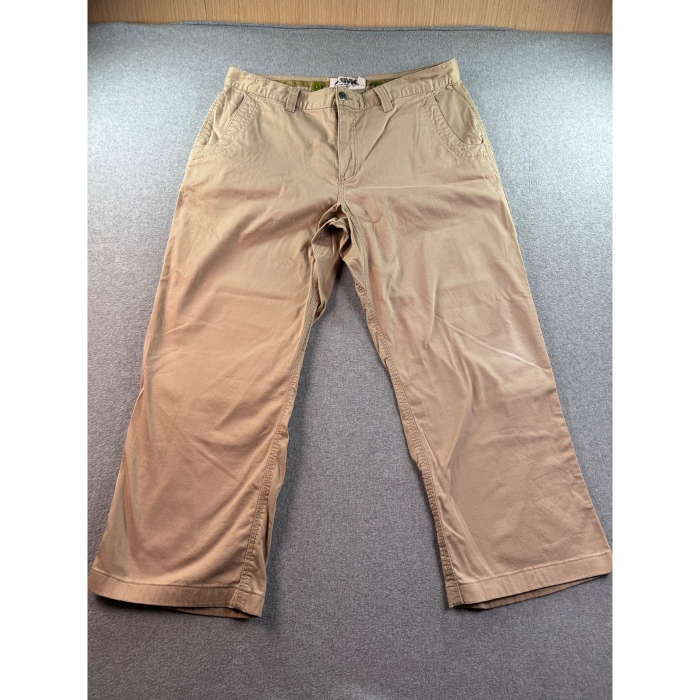 Mountain Khakis Teton Twill Pants Mens 38x30 Tan Straight Leg Cotton Chinos